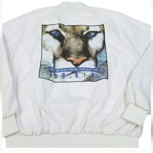 Vintage 80's IBM Paul Rand Design Employee Snap Down Bomber Jacket Size 2XL - Picture 5 of 11